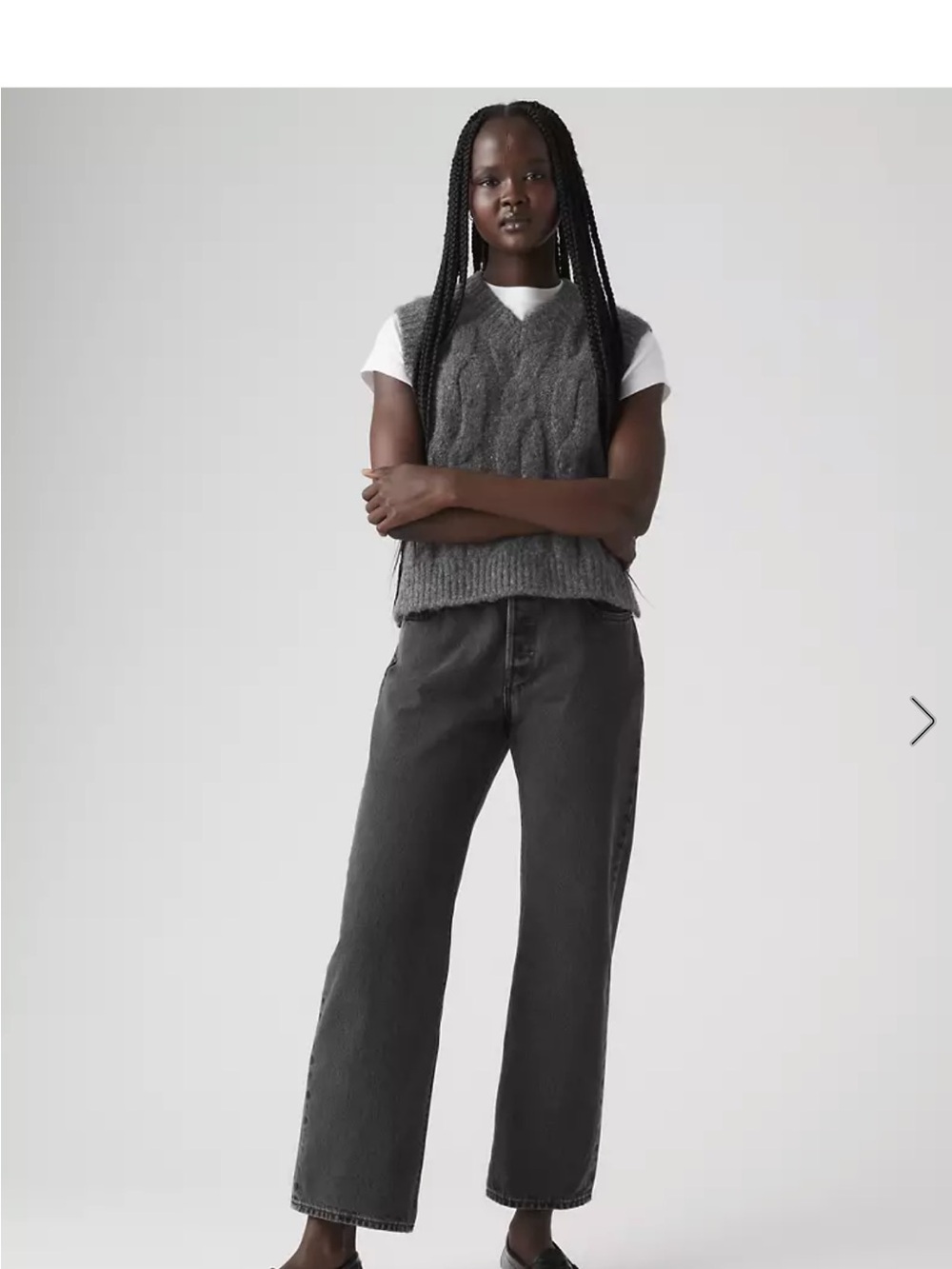 Like new Levi’s 501 90’s Ankle Jean in smooth operator (faded black) Sz 25/27